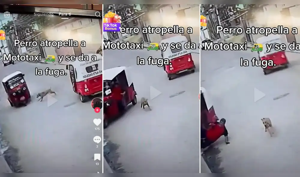 Imágenes sorprendentes de un accidente de tránsito. Foto: captura/@el.mas.kbrrrnnn/TikTok - Video: @el.mas.kbrrrnnn/TikTok