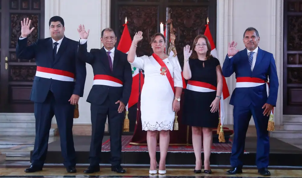 Este es el tercer ajuste que hace la presidenta Boluarte a su gabinete. Foto: Presidencia