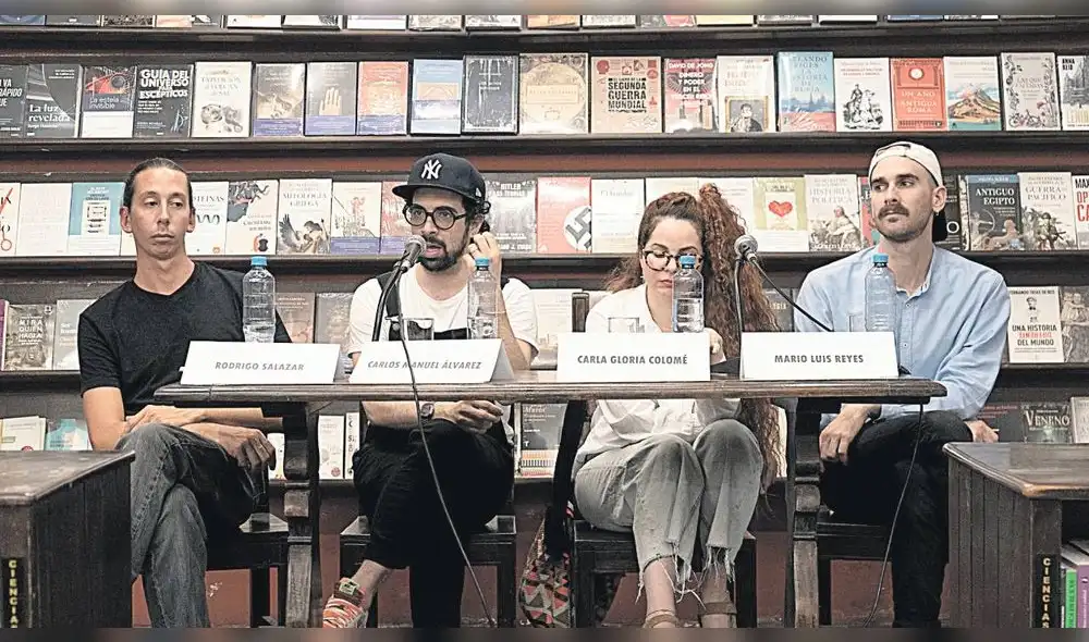 Evento. Periodistas cubanos Carlos Manuel Álvarez, Claudia Colomé y Luis Reyes participaron en conversatorio “Periodismo bajo Dictadura”, organizado por IPYS. Foto: Carlos Manuel Álvarez /IPYS