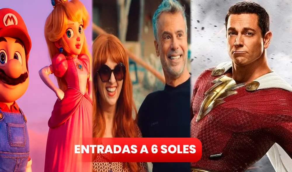 Las entradas a 6 soles se pueden conseguir en las principales cadenas de cine, como Cinemark, Cineplanet y más. Foto: composición LR/Illumination/La soga producciones/Warner Bros. Las entradas a 6 soles se pueden conseguir en las principales cadenas de cine, como Cinemark, Cineplanet y más. Foto: composición LR/Illumination/La soga producciones/Warner Bros.