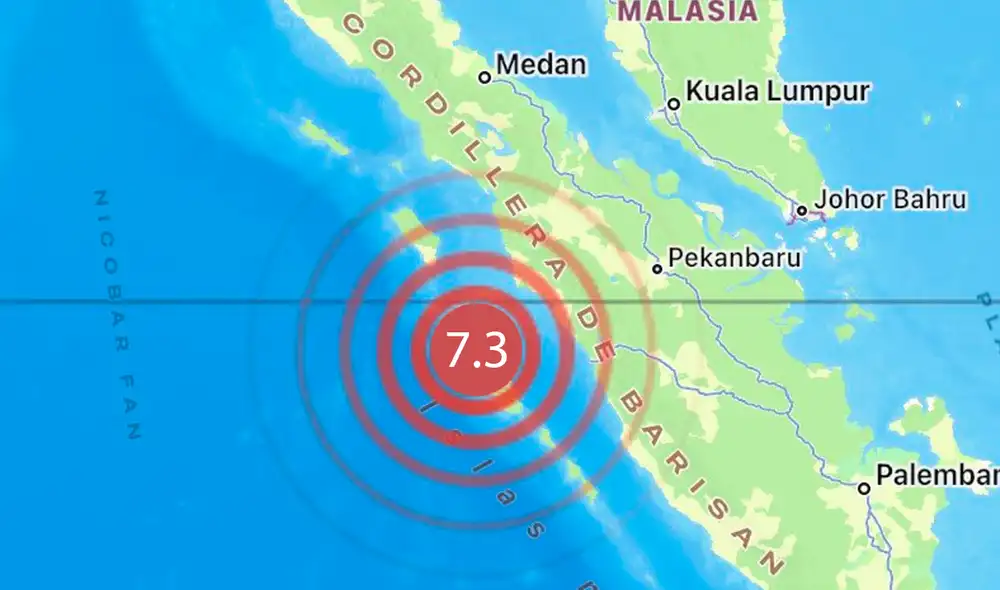 Terremoto en Indonesia. Foto: Twitter Terremoto en Indonesia. Foto: Twitter