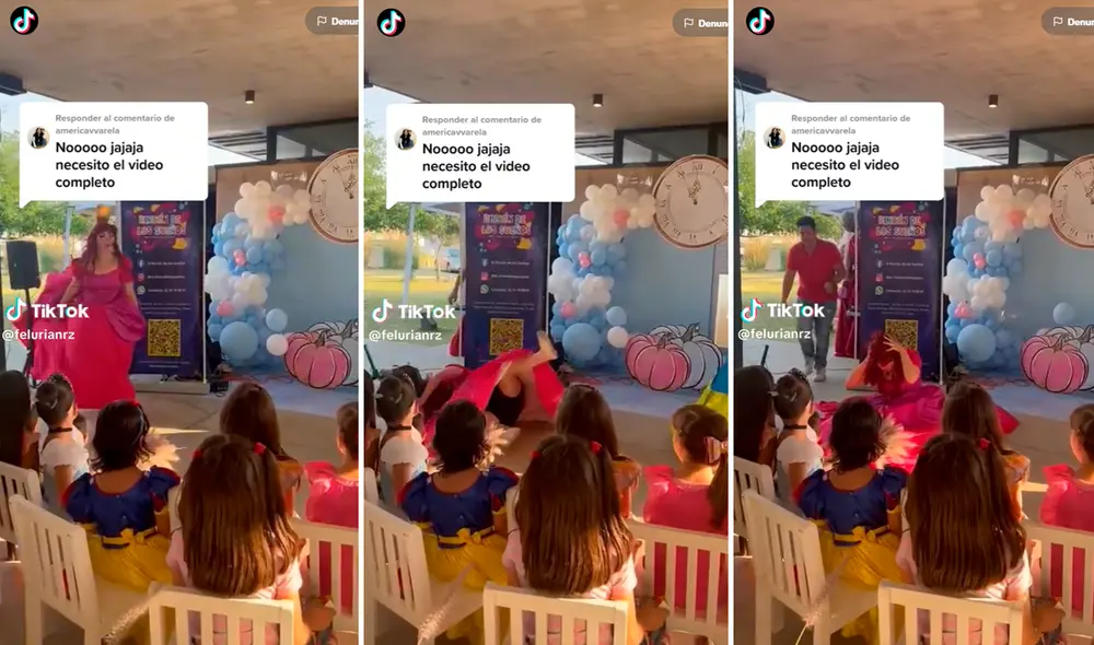 Los niños pensaron que el golpe era parte de la función. Foto: Composición de LR/TikTok/@Felurianrz Los niños pensaron que el golpe era parte de la función. Foto: Composición de LR/TikTok/@Felurianrz