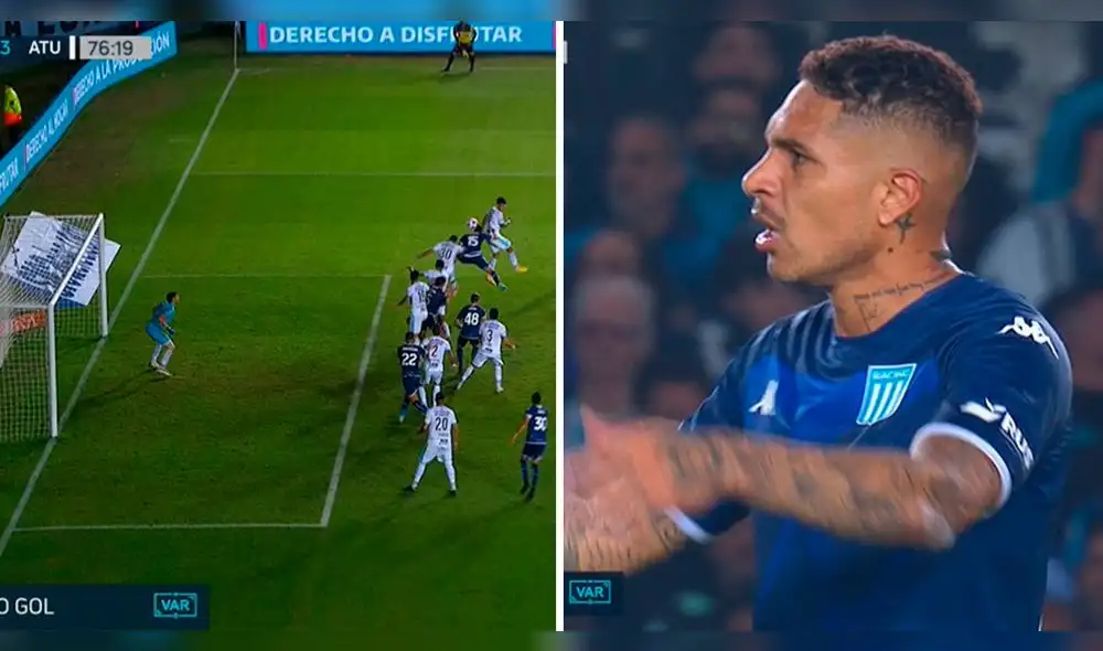 Luego de una larga deliberación en el VAR, el gol de Paolo Guerrero fue anulado. Foto. composición LR/captura/Star Plus - Video: TNT Sports Luego de una larga deliberación en el VAR, el gol de Paolo Guerrero fue anulado. Foto. composición LR/captura/Star Plus - Video: TNT Sports