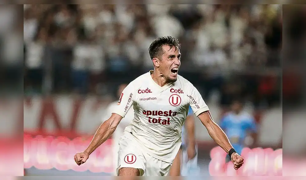 A celebrar. Pérez Guedes y el grito de desahogo al final del primer tiempo del difícil cotejo.  Foto: difusión
