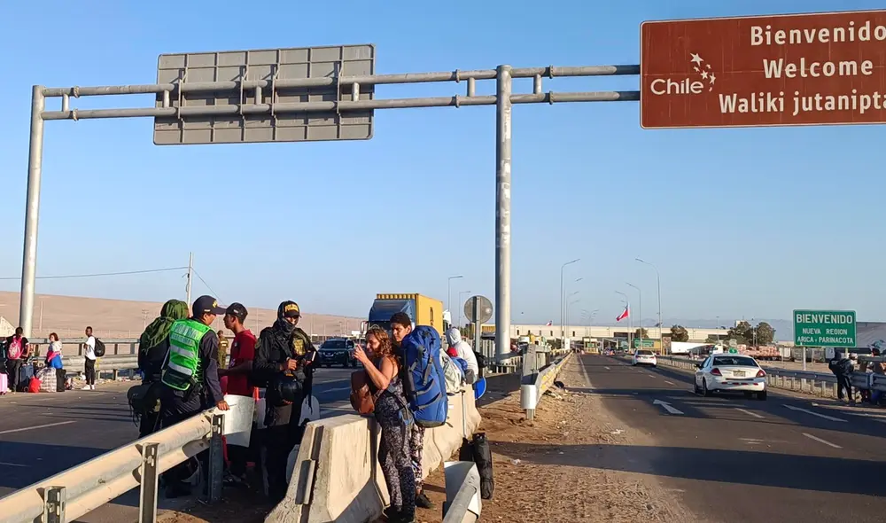 Panorama. El último miércoles un nuevo grupo de migrantes llegó a la frontera. No se registraron bloqueos de la carretera. Foto: La República
