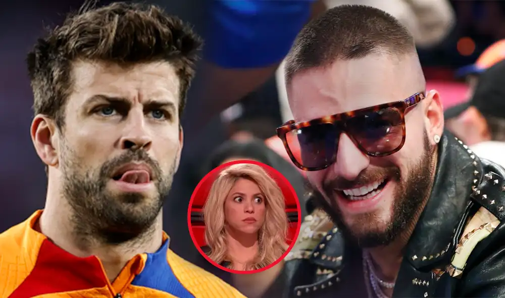 Gerard Piqué no se habría sentido cómodo con la cercanía de Shakira y Maluma. Foto: composición/difusión/AFP