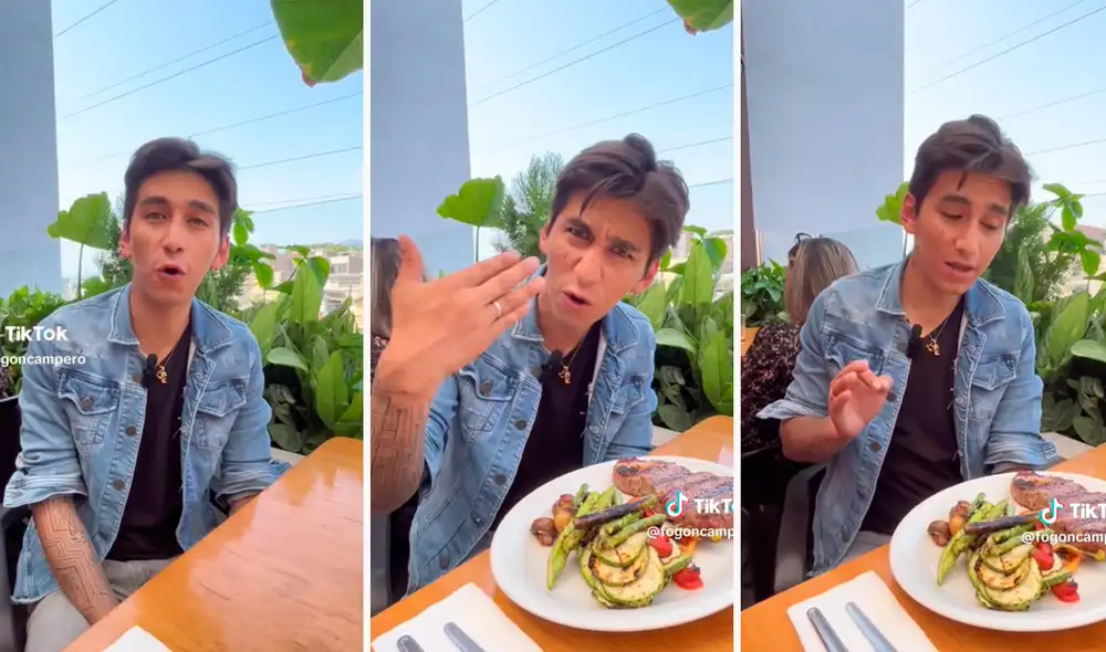 Cibernautas no perdonan a Daniel Lazo tras reciente video en restaurante. Foto: composición LR /capturas de TikTok/@fogoncampero