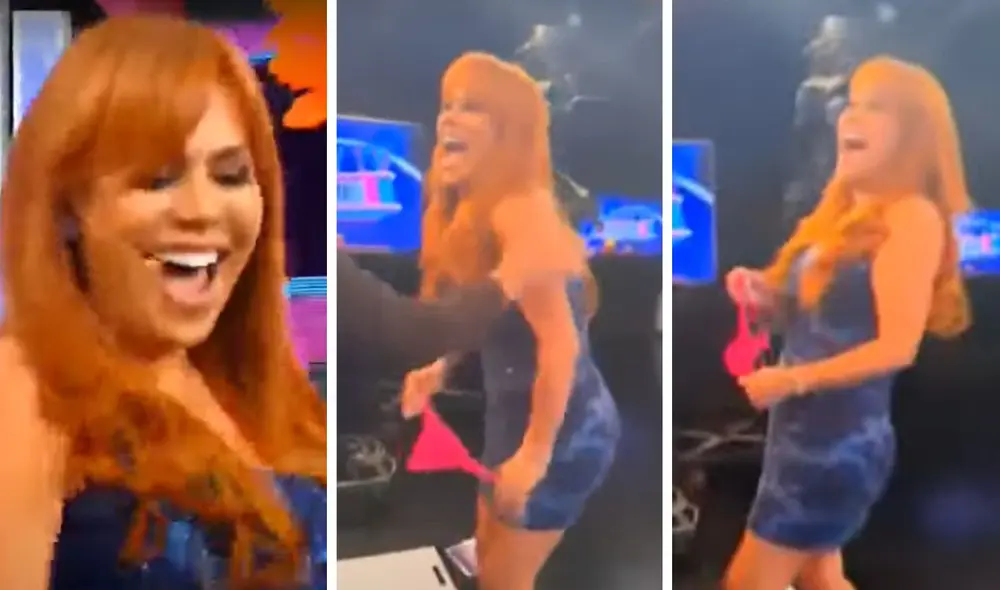 Magaly Medina recreó su popular baile "Ven a bailar" del grupo Euforia. Foto: composición LR/capturas de ATV - Video: ATV Magaly Medina recreó su popular baile "Ven a bailar" del grupo Euforia. Foto: composición LR/capturas de ATV - Video: ATV