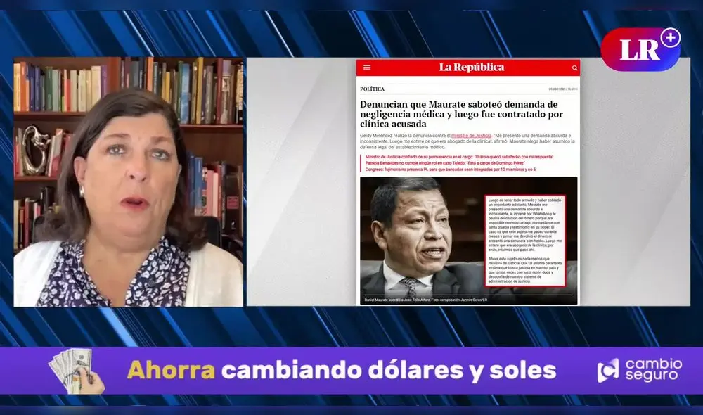 Rosa María Palacios habla de las denuncias contra Daniel Maurate. Foto/Video: LR+