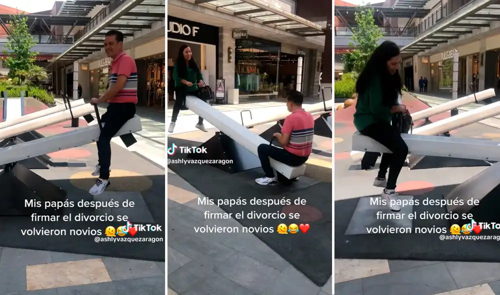 Singular acción de la pareja se volvió viral en redes sociales. Foto: composición LR /capturas de TikTok/@ashlyvazquezaragon