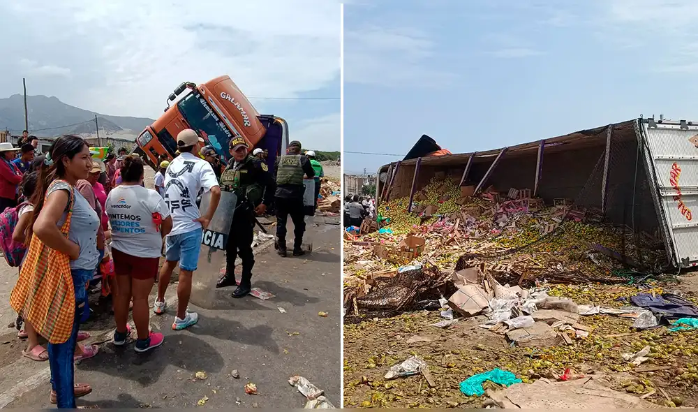 Presencial policial evitó mayor desorden en la Panamericana Norte. Foto: Sergio Verde/La República Presencial policial evitó mayor desorden en la Panamericana Norte. Foto: Sergio Verde/La República