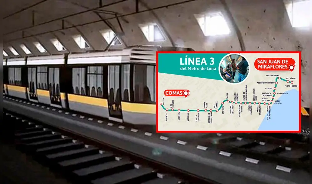 La Línea 3 contará con 66 trenes automáticos con capacidad para trasladar a 1.800 pasajeros. Foto: composición LR/El Gas Noticias/gob.pe