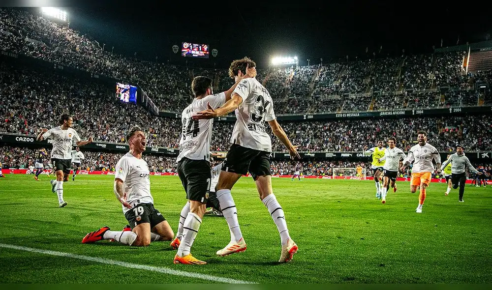 Valencia sumó tres puntos valiosos para salir de l fondo de la tabla. Foto: Valencia C.F. Valencia sumó tres puntos valiosos para salir de l fondo de la tabla. Foto: Valencia C.F.