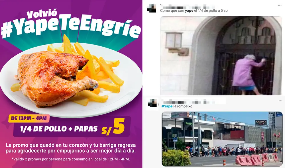 Disfruta de los mejores memes que dejó la promoción de Yape. Foto: composición LR / capturas de Facebook y Twitter / @yape