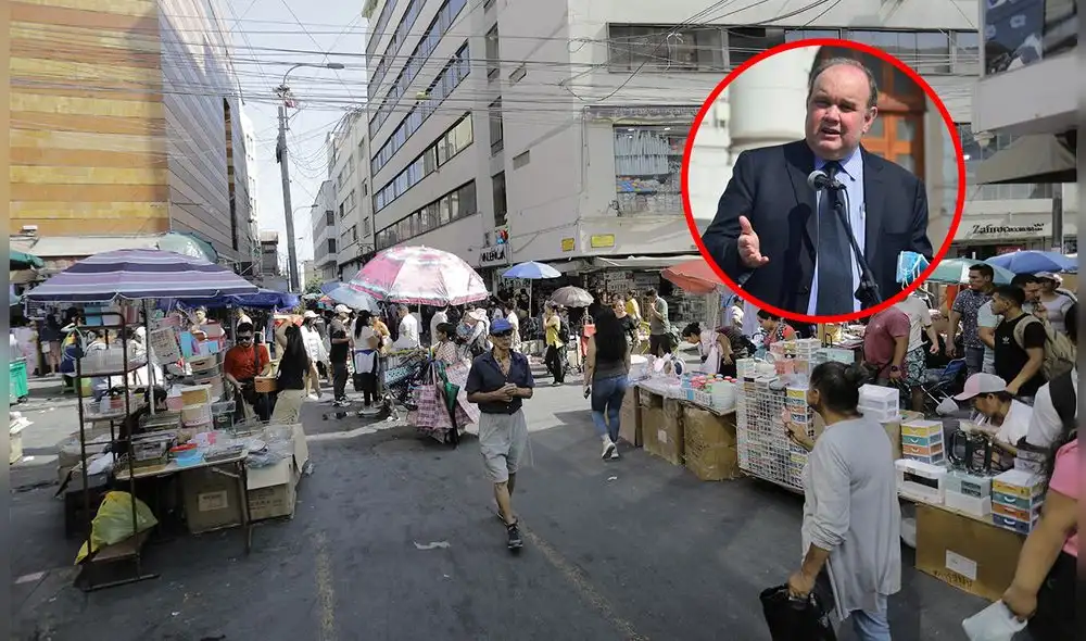 López Aliaga resaltó que, después del 10 de mayo, Mesa Redonda será una zona rígida para ambulantes. Foto: composición LR/Gerardo Marin de La República