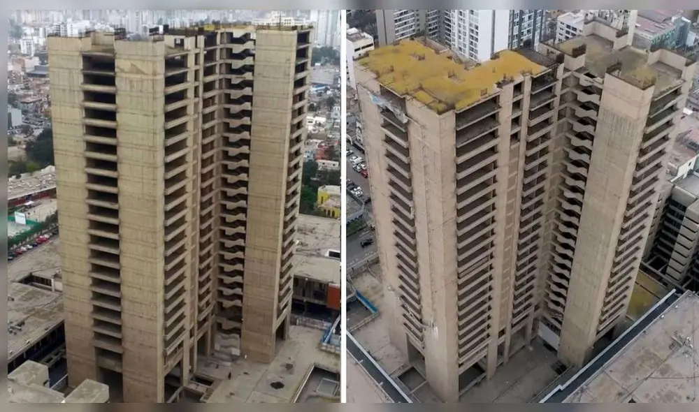 La torre Trecca es un monumental edificio de 23 pisos y tres sótanos. Proto será remodelada tras 5 décadas. Foto: composición LR/EsSalud