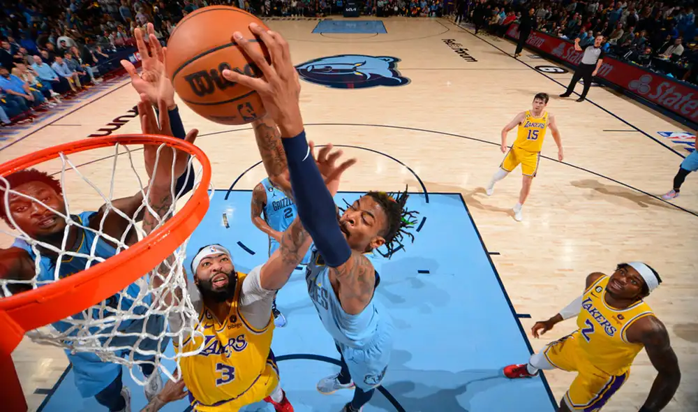 Los Angeles Lakers perdieron el quinto game frente a los Grizzlies. Foto: NBA Los Angeles Lakers perdieron el quinto game frente a los Grizzlies. Foto: NBA