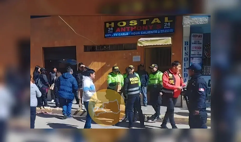Empleada de hotel encontró el cadáver. Foto: Noticias Región Pasco
