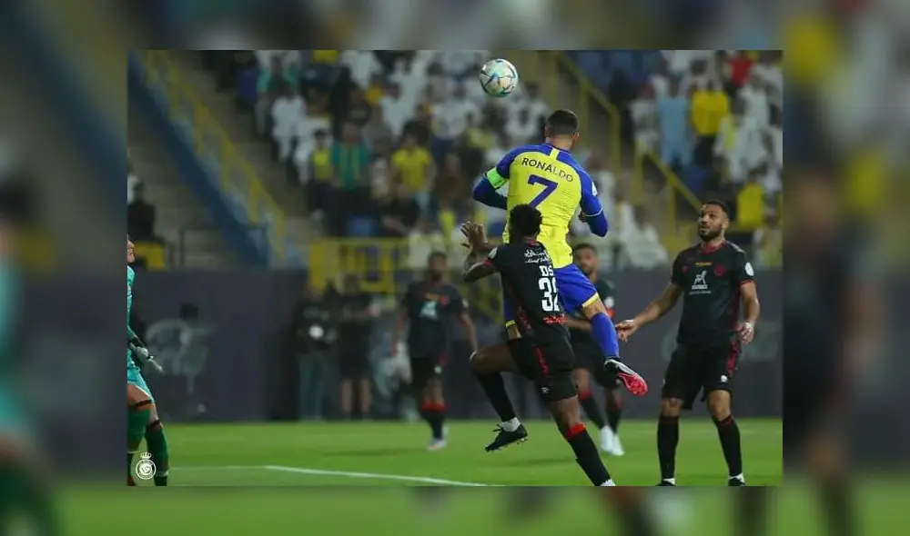 Cristiano Ronaldo abrió el marcador con un golazo de cabeza. Foto: Al Nassr Cristiano Ronaldo abrió el marcador con un golazo de cabeza. Foto: Al Nassr