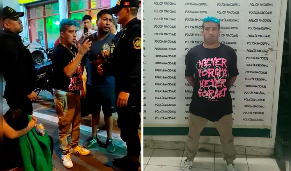 Makanaky fue detenido tras protagonizar actos obscenos en una pollería ubicada en el distrito de San Miguel. Foto: composición LR / difusión / PNP