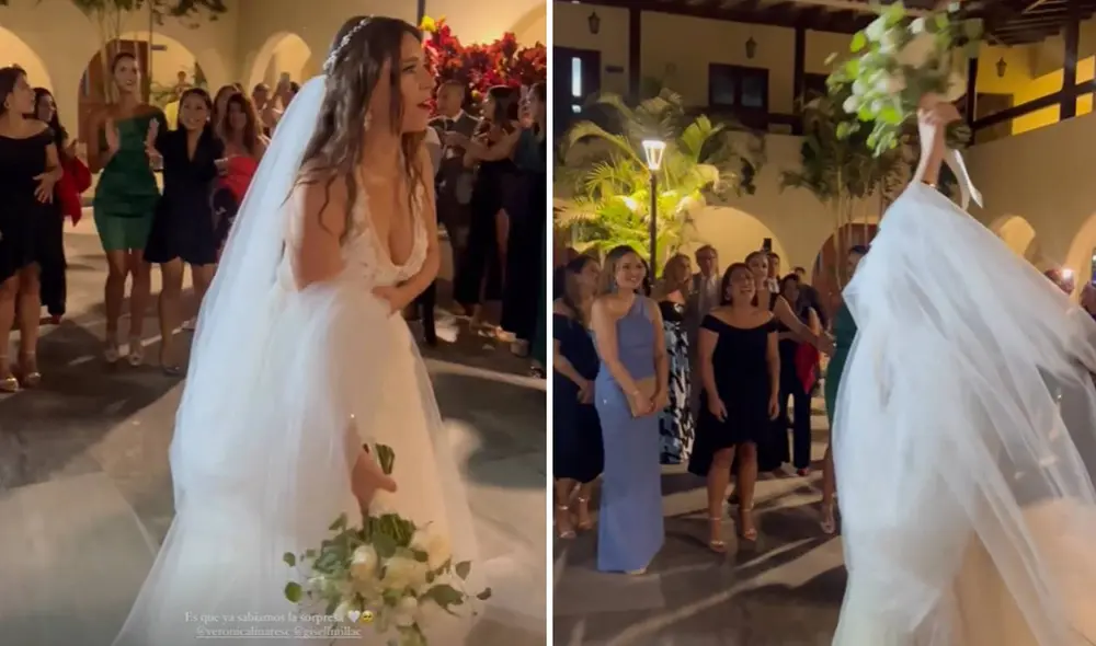 Verónica Linares se casó el 28 de abril con Alfredo Rivero. Foto y video: Instagram/Valeria Piazza