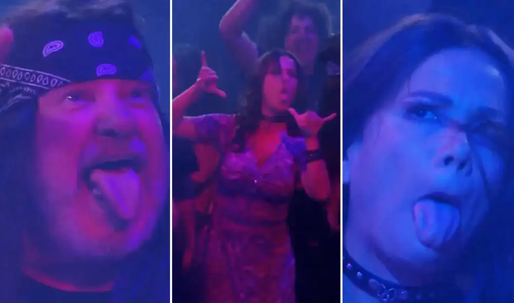 Charo y el burgomaestre de Las Nuevas Lomas tuvieron una cita llena de heavy metal en "Al fondo hay sitio". Foto: composición LR/América TV