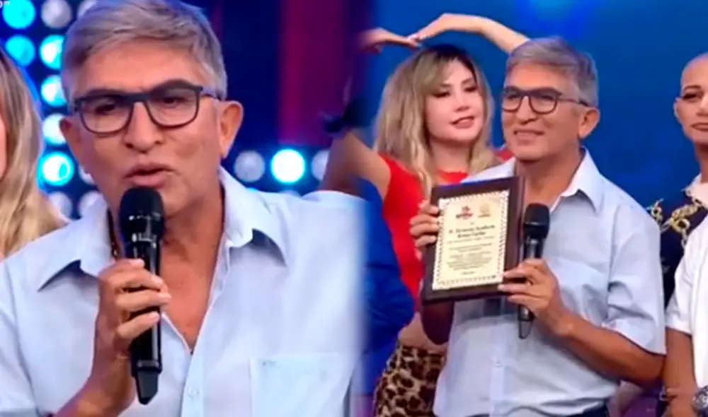 Fernando Armas celebró su aniversario artístico frente a cámaras. Foto: composición LR/América TV. Video: América TV