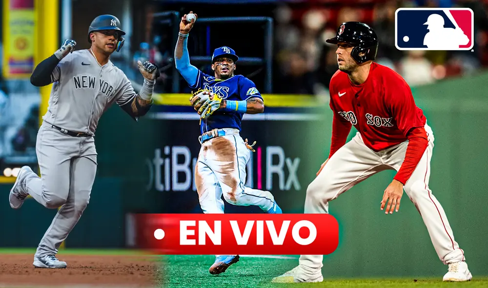 ¡Sigue los juegos de la MLB EN VIVO! Por el momento, los Tampa Bay Rays se ubican en la cima de la tabla de posiciones de la Liga Nacional. ¿Qué resultados le convienen a tu equipo? Foto: composición LR/Yankees/Rays/Red Sox
