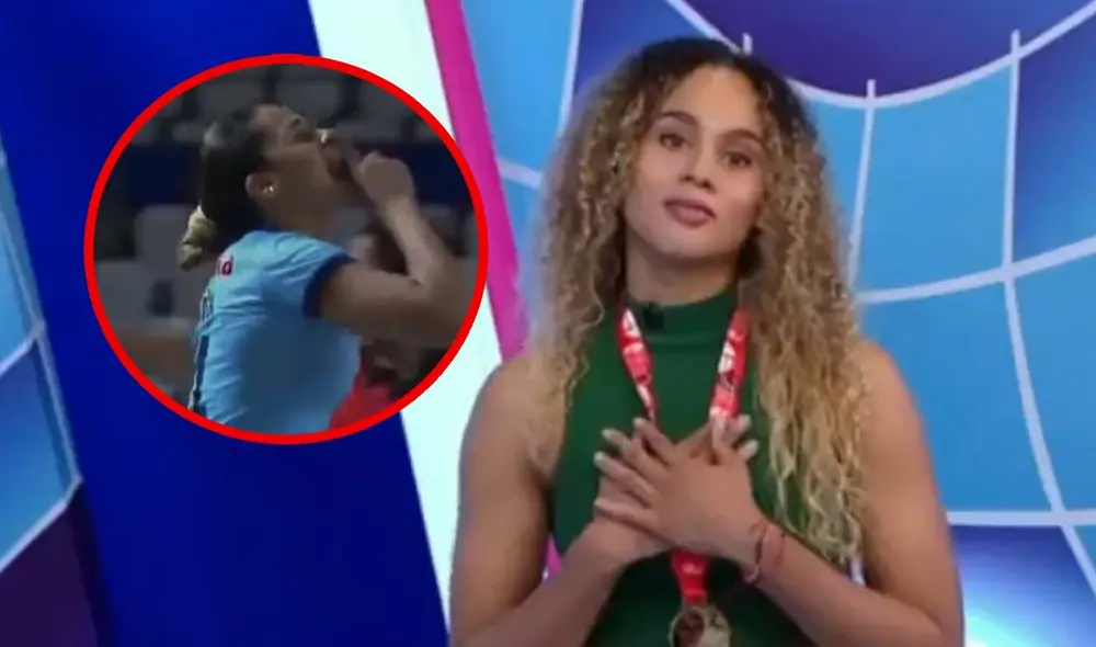 La futbolista de Regatas se refirió a su celebración tras conseguir el título de la LNSV. Foto: composición LR/Movistar Deportes La futbolista de Regatas se refirió a su celebración tras conseguir el título de la LNSV. Foto: composición LR/Movistar Deportes