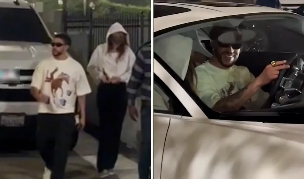 Bad Bunny y Kendall Jenner se lucen en auto de lujo en Estados Unidos. Foto: composición LR/captura de TikTok/@igramss. Video: TikTok