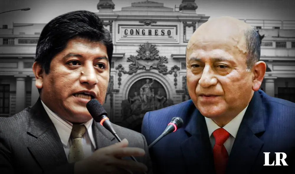 Josué Gutiérrez Cóndor y Jorge Luis Rioja Vallejos son los 2 candidatos a defensor del Pueblo tras la renuncia de Pedro Cartolín Pastor. Foto: composición de Jazmín Ceras/La República/Wikipedia/Caretas