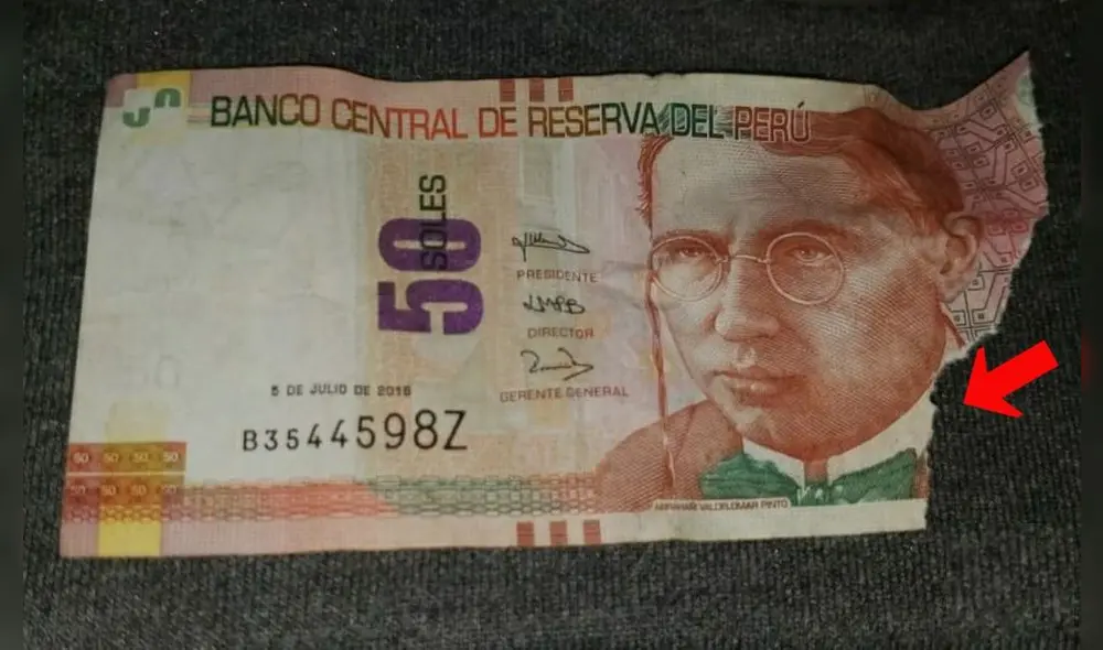 Descubre cuáles son los requisitos para cambiar un billete deteriorado. Foto: captura de Twitter/rescate_sos