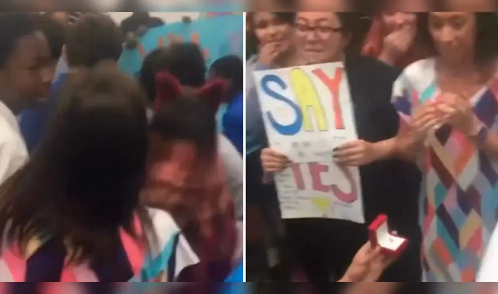 Piden matrimonio a profesora y sus estudiantes son cómplices de la hermosa sorpresa. Foto: composición LR/ Twitter Piden matrimonio a profesora y sus estudiantes son cómplices de la hermosa sorpresa. Foto: composición LR/ Twitter