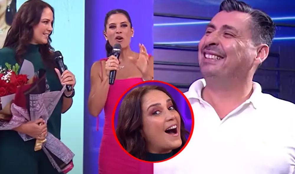 Marina Mora presentó ante cámaras a su esposo, Alejandro Valenzuela. Foto: composición LR/ América TV - Video: América TV