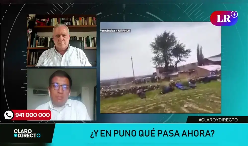 Augusto Álvarez conversa con Liubomir Fernández sobre  la situación de Puno. Foto/Video: LR+