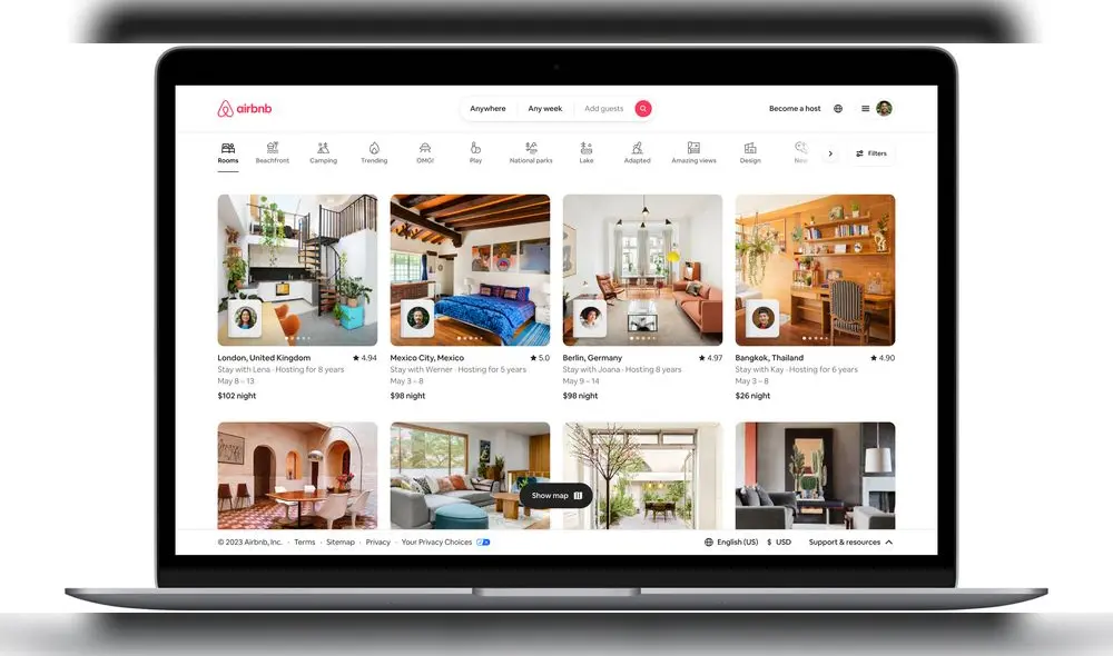Compañía dedicada a la oferta de alojamiento espera que más de 300 millones de personas viajen y reserven su estadía. Foto: Airbnb Compañía dedicada a la oferta de alojamiento espera que más de 300 millones de personas viajen y reserven su estadía. Foto: Airbnb