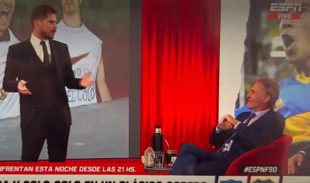 El hecho ocurrió en el programa deportivo "90 minutos de fútbol" de ESPN. Foto: captura ESPN El hecho ocurrió en el programa deportivo "90 minutos de fútbol" de ESPN. Foto: captura ESPN
