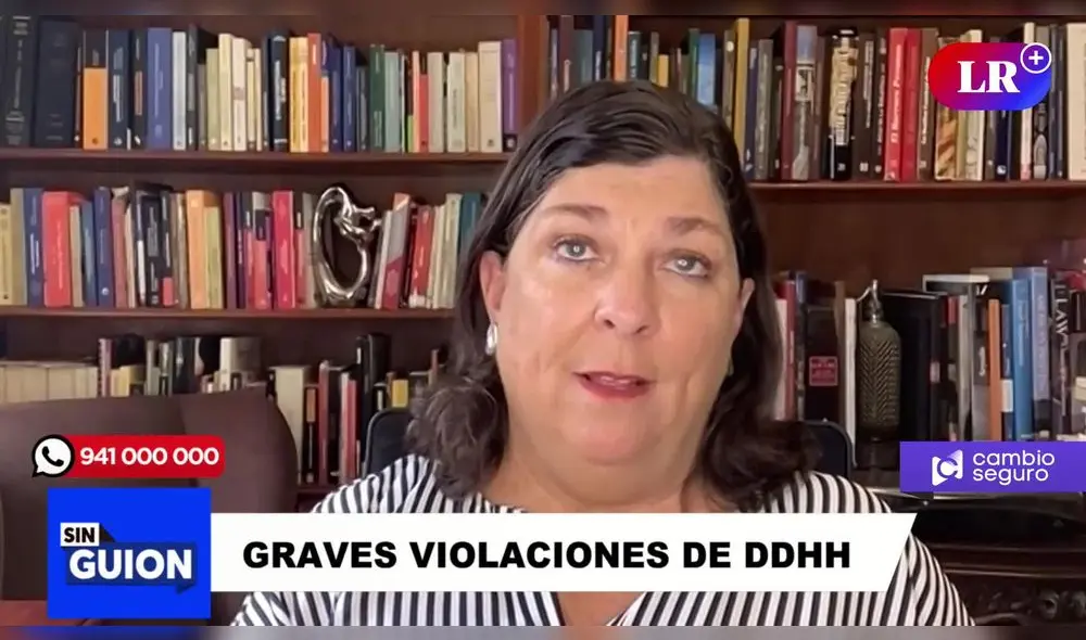 Rosa María Palacios cuestiona la postura de Dina Boluarte ante el informe de la CIDH. Foto y Video: "Sin guion"/LR+