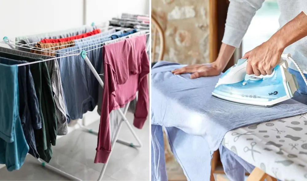 Conoce cómo puedes secar tu ropa y eliminar la humedad sin necesidad de plancharlas. Foto: composición LR/Hogarmanía/Freepik