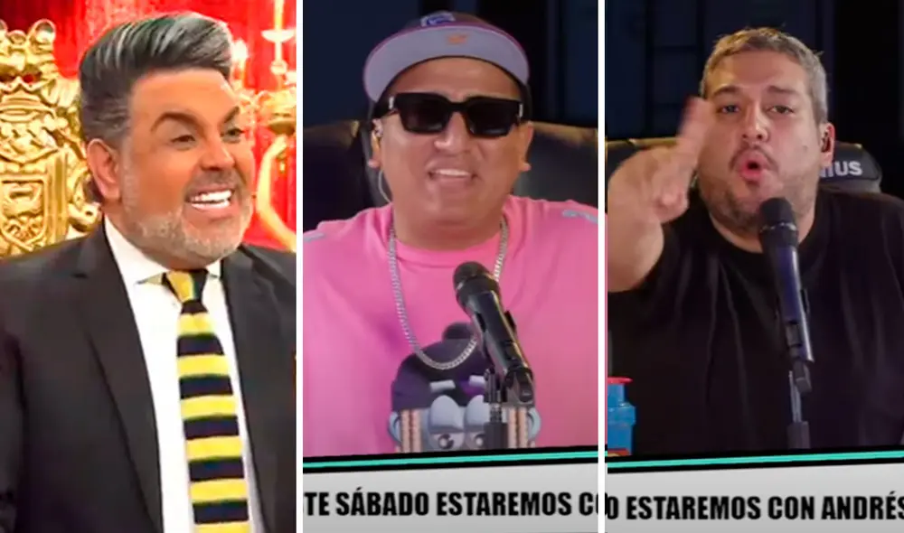 Integrantes de "Hablando huevadas" estarán en la televisión, este sábado, junto a Andrés Hurtado. Foto: composición LR/captura de YouTube/Panamericana TV