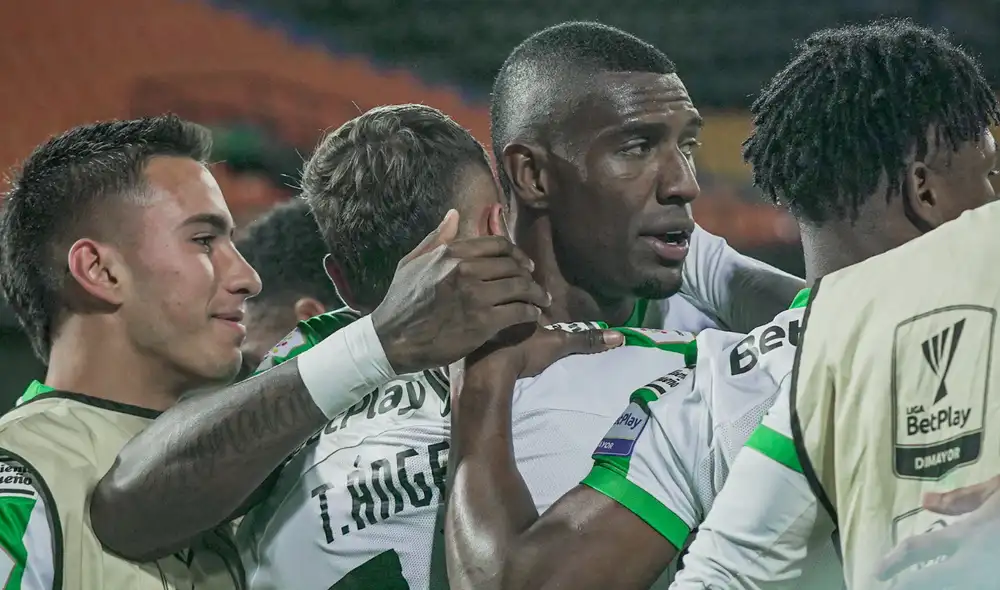 Tomás Ángel marcó los dos goles del cuadro verde. Foto: Atlético Nacional/Twitter Tomás Ángel marcó los dos goles del cuadro verde. Foto: Atlético Nacional/Twitter