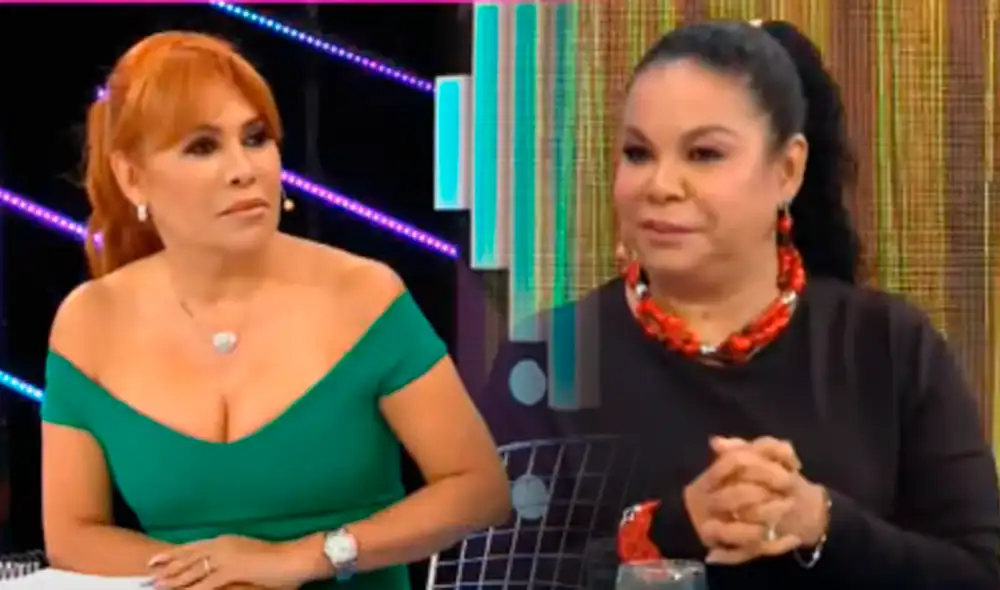 La cantante visitó el set de "Magaly TV, la firme". Foto: composiciónLR/capturas de ATV - Video: ATV