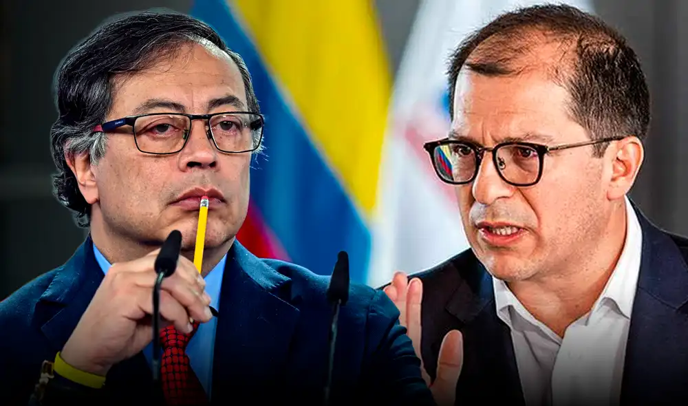 El fiscal general de la nación ha cuestionado las decisiones del presidente Petro, sobre todo las relacionadas con su política de paz total. Foto: composición LR/Revista Semana