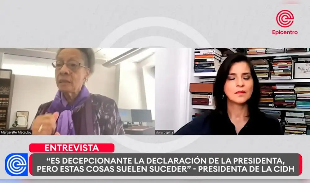 Margarette May indicó que los legisladores peruanos deberían entender o concluir que la CIDH no es una comisión sesgada. Foto: captura de YouTube/Epicentro TV - Video: Youtube/Epicentro TV