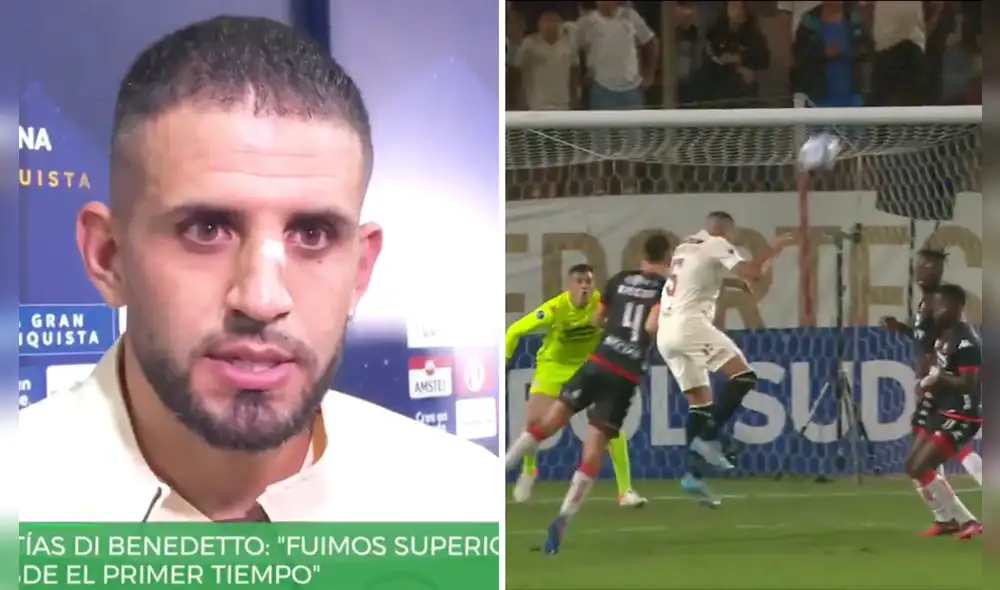 Matías Di Benedetto llegó a Universitario de Deportes en el 2023. Foto: composición LR/GolPerú/Conmebol - Video: GolPerú