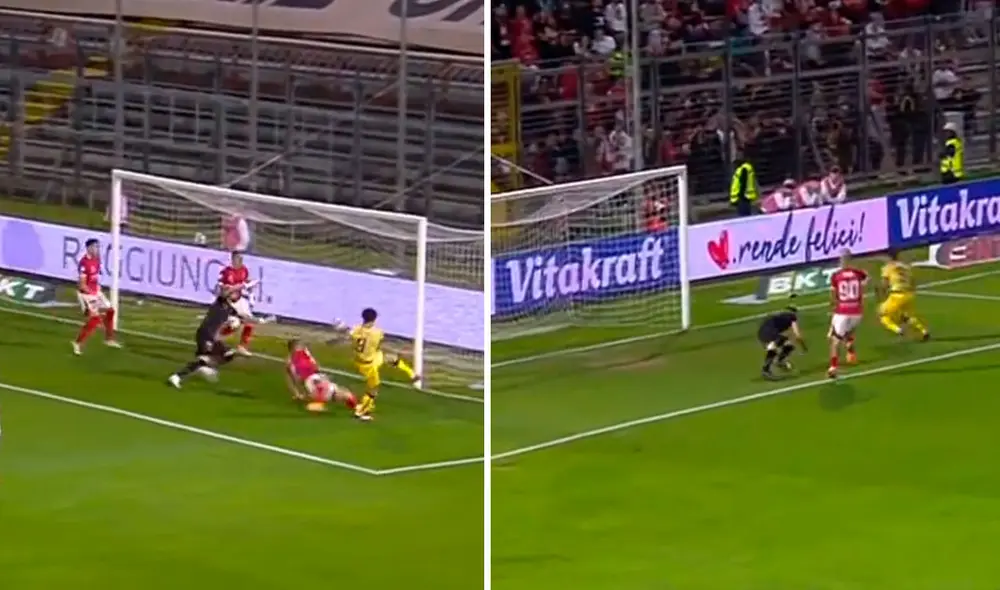 El 'Bambino' llegó a los 19 tantos en la Serie B con la camiseta del Cagliari. Foto: captura/DSports