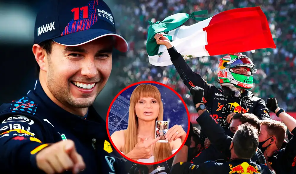 Checo Pérez tiene un futuro prometedor en la Fórmula 1, según Mhoni Vidente. Foto: composición La República/Red Bull/GQ/Mhoni Vidente