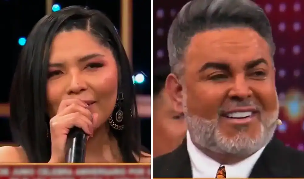 Yarita Lizeth y su conjunto musical estuvieron en el programa de Andrés Hurtado. Foto: composición LR/captura de Panamericana TV. Video: Panamericana TV