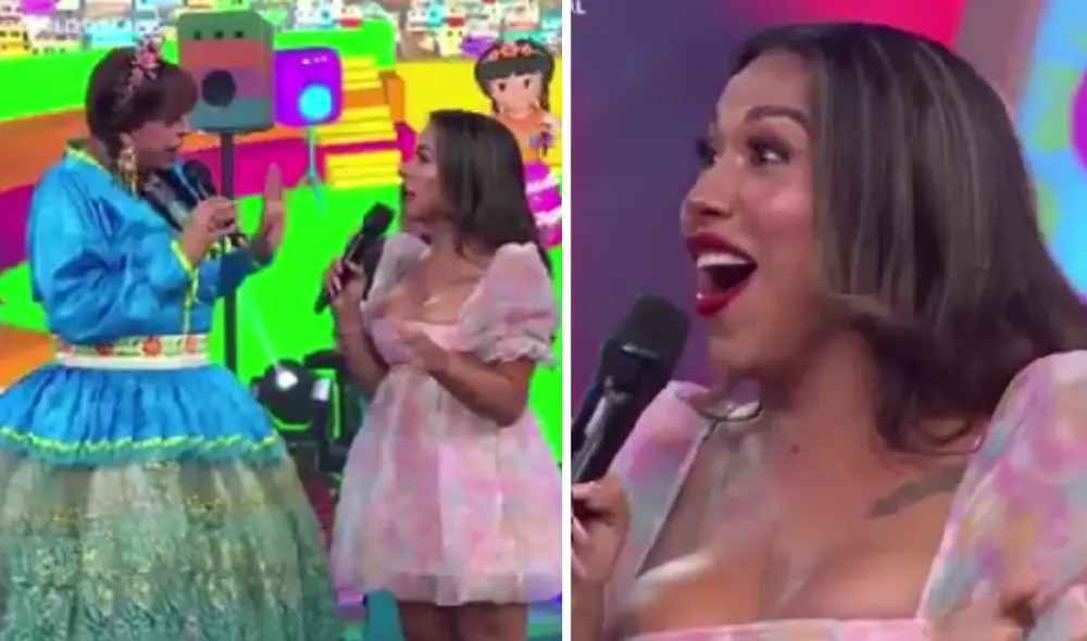 Dayanita apareció en el set de "El Reventonazo de la Chola" por primera vez. Foto: Composición LR/América TV - Video: América TV