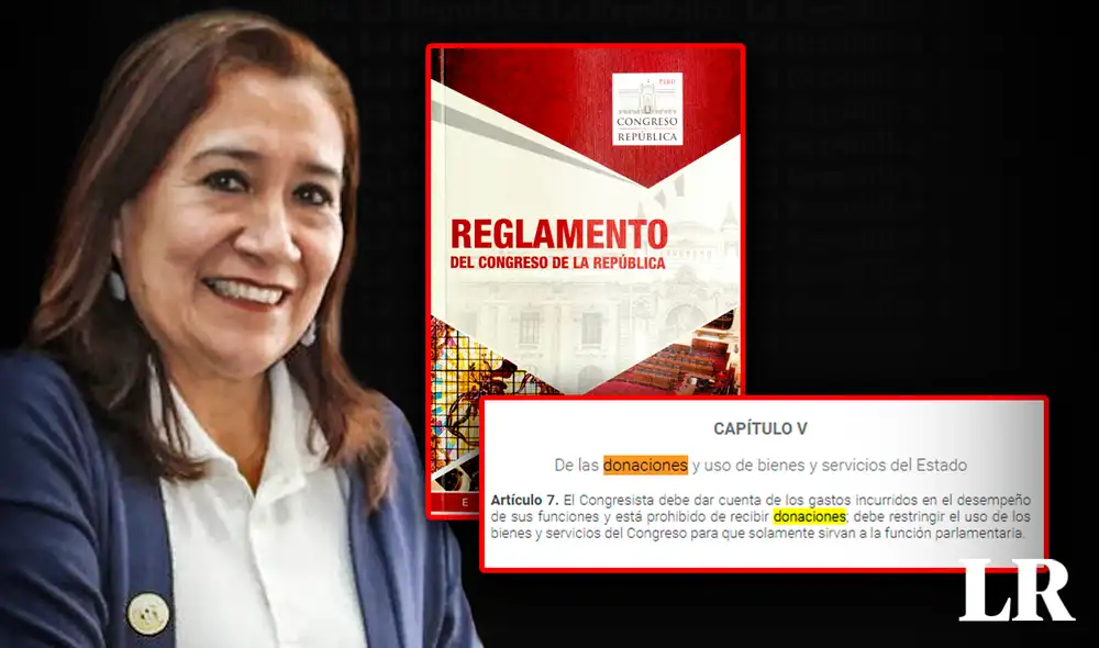 Se acusa a Marleny Portero de pedir donaciones a sus trabajadores en el Parlamento para financiar ayuda social. Foto: diseño de Fabrizio Oviedo/La República